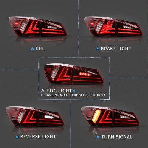 Комплект LED стопове за Lexus IS (2006-2013) с динамичен мигач - европейски стандарт