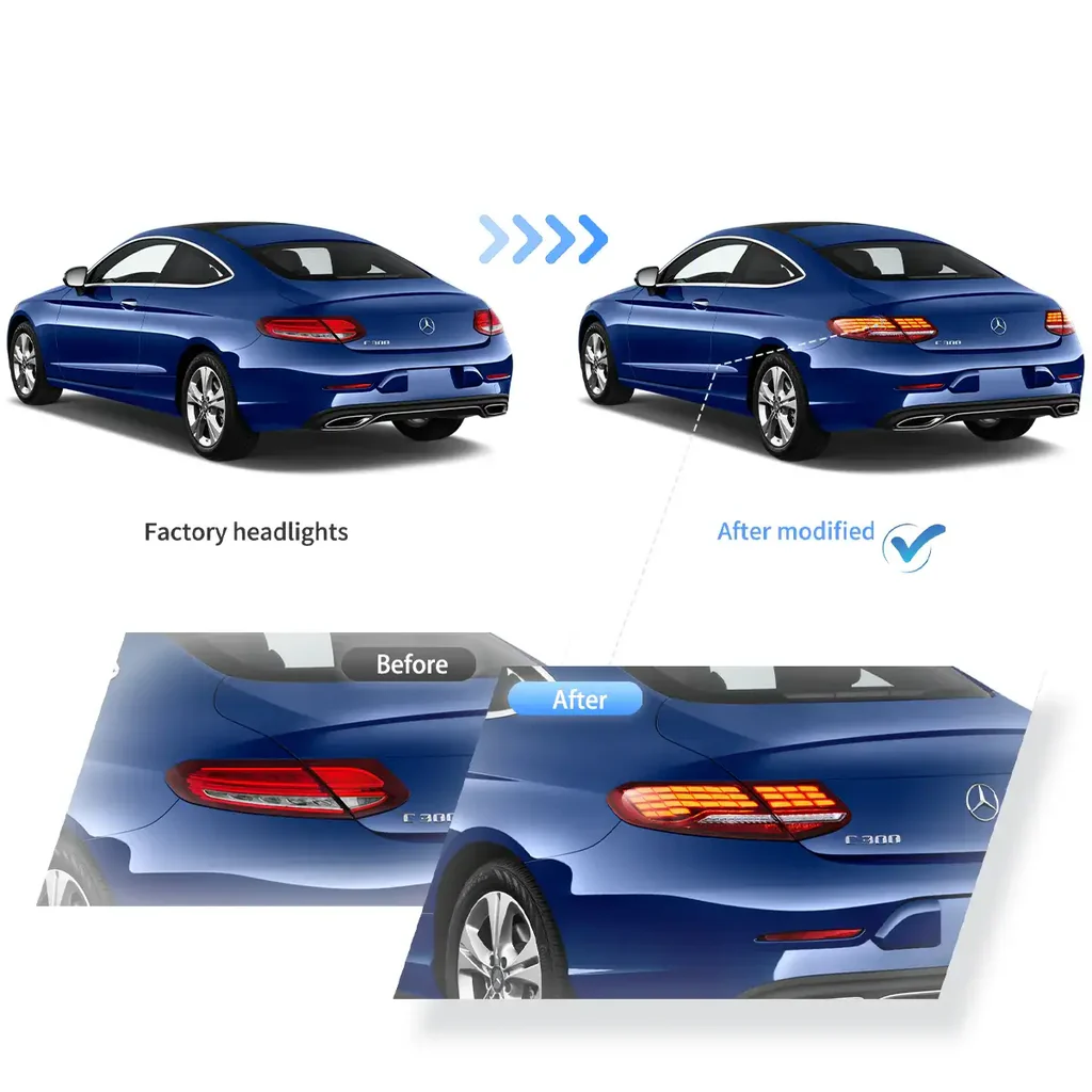 Комплект динамични Full LED стопове за Mercedes C класа C205 Coupe, A205 кабрио (2016-2023)