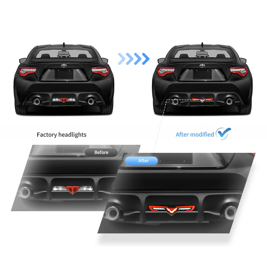 Опушен LED стоп за дифузьор на Toyota GT86 (2012-2020), Subaru BRZ (2012-2020)