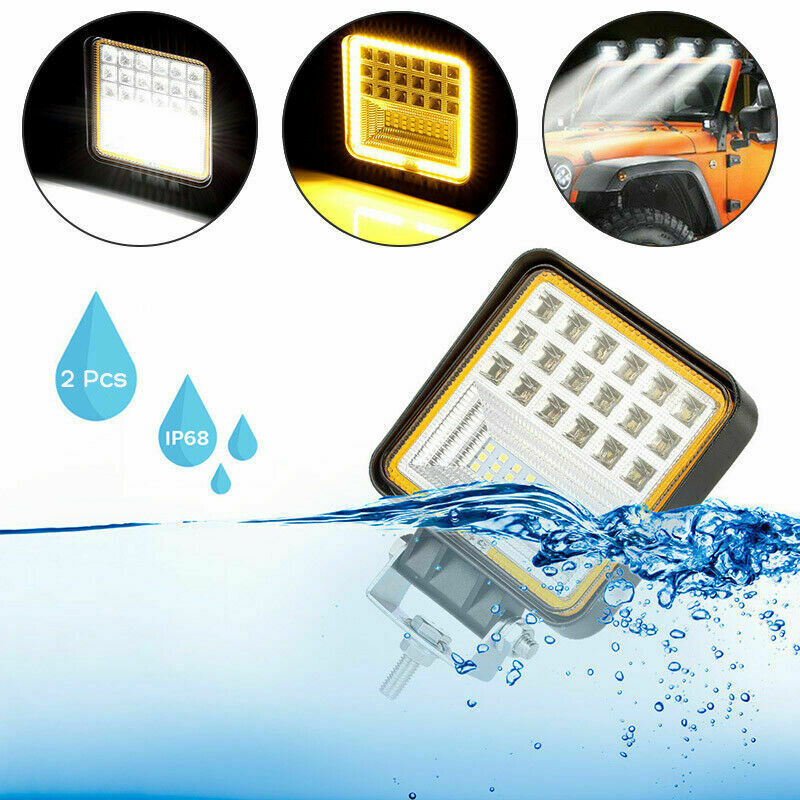 LED Работен Фар 126W Бял и Жълт с Комбиниран Лъч