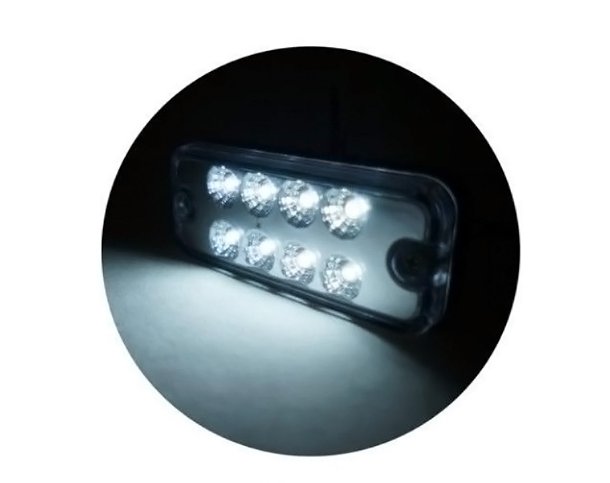 Бяла LED Габаритна Светлина 12V-24V за Камиони и Бусове