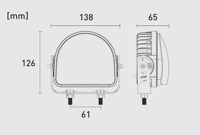 LED предупредителна червена светлина за мотокар и електрокар 10-80V 24W