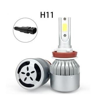 LED Крушки за Фар COB с Вентилатор - 7600lm, 6000K