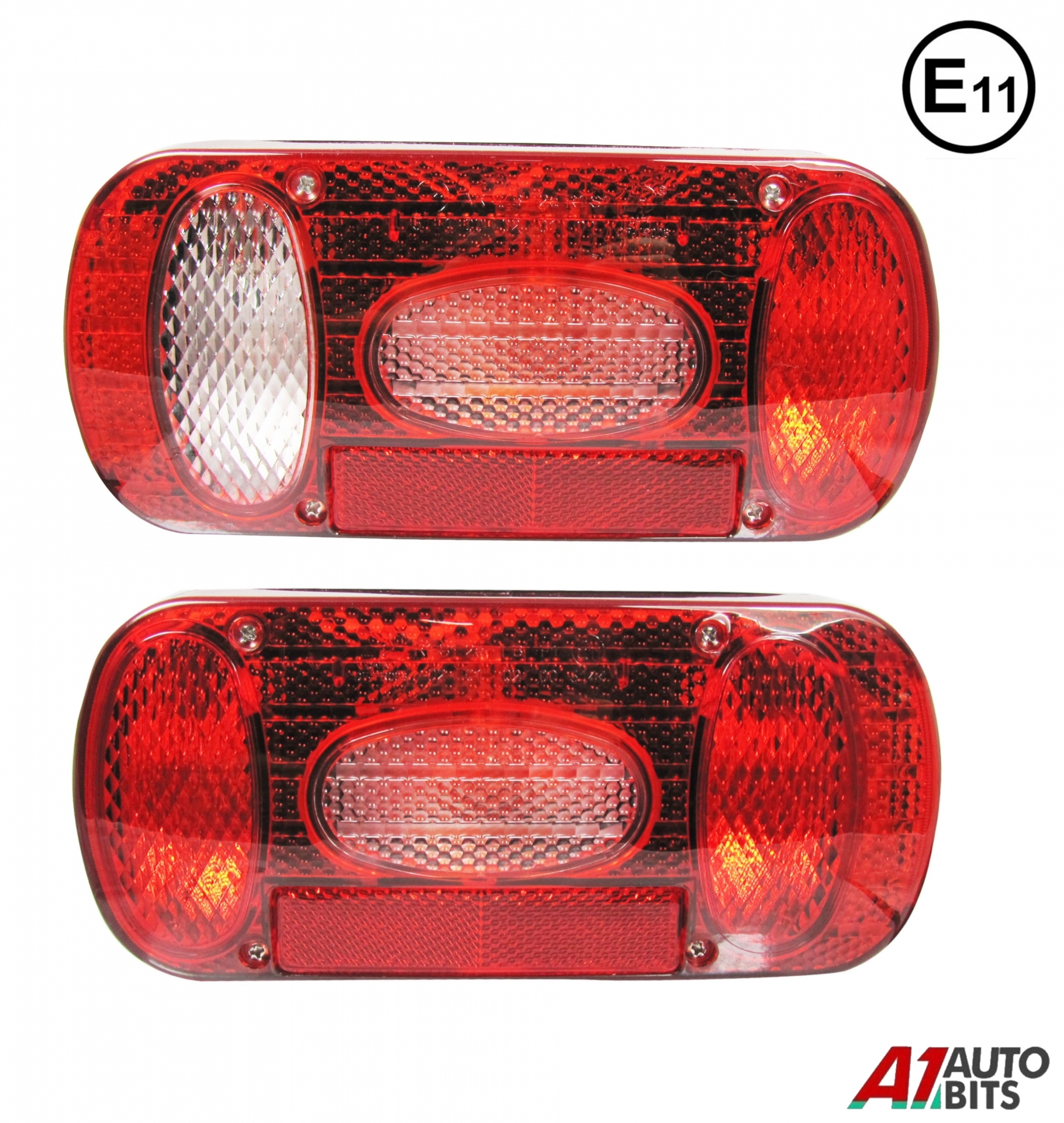 Комплект Задни Стопове 12V за Бус, Камион, Ремарке, Каравана с E11 Сертификат