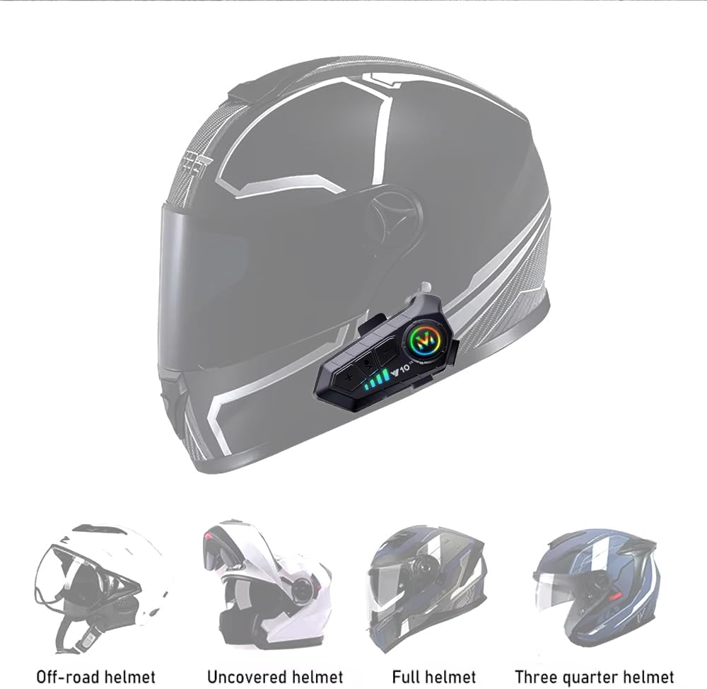 Bluetooth Слушалки за Каска с Интерком и Шумопотискане