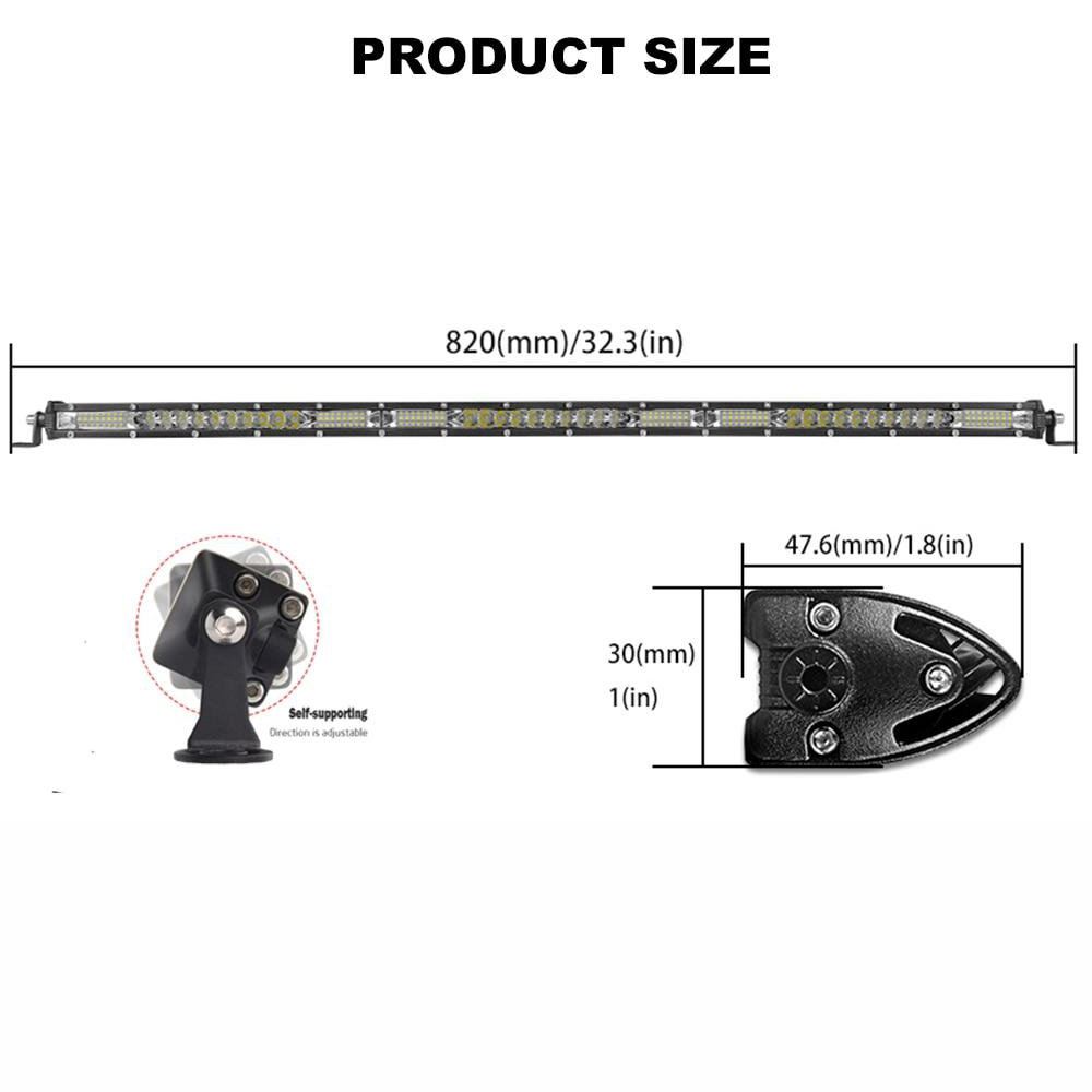 LED Диоден Бар 78см, 270W, 13500lm, Combo, 9-30V